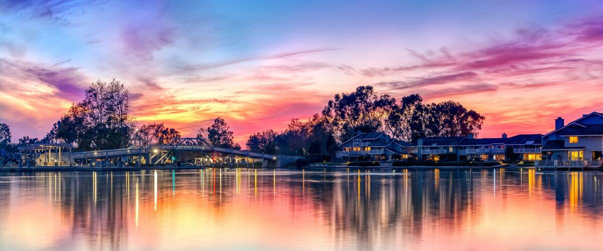 A lake in Irvine, California