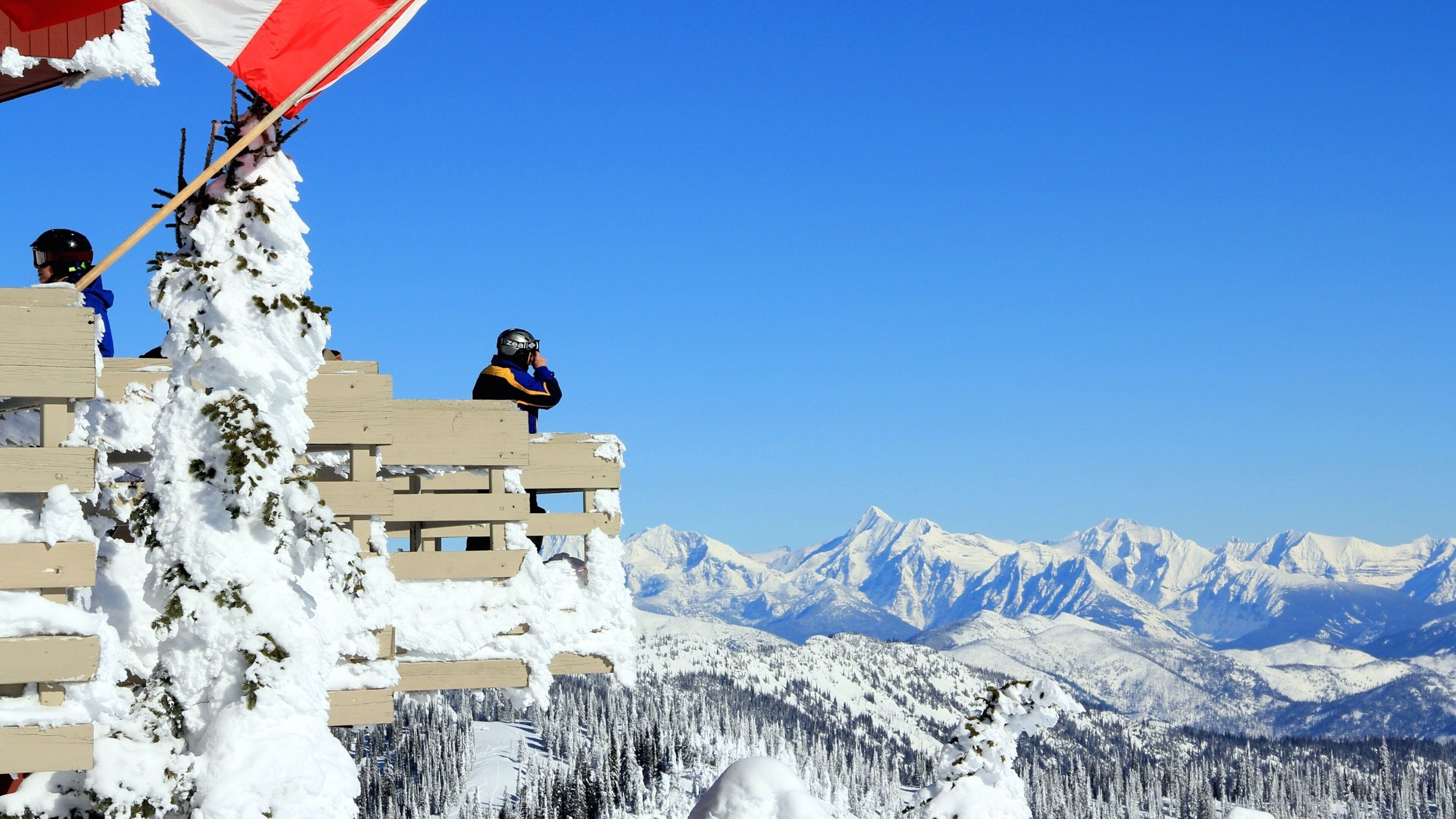 Montana featuring views, mountains and snow