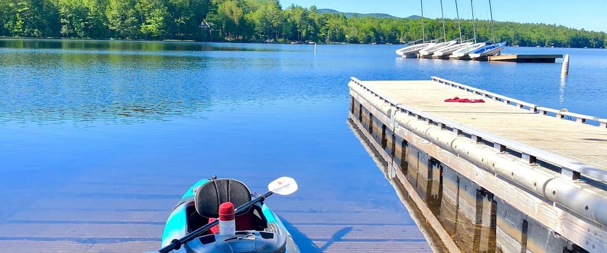 Getting ready to explore Norton Pond in Lincolnville Me. 22June18