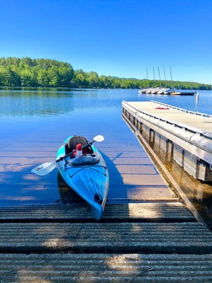 Getting ready to explore Norton Pond in Lincolnville Me. 22June18