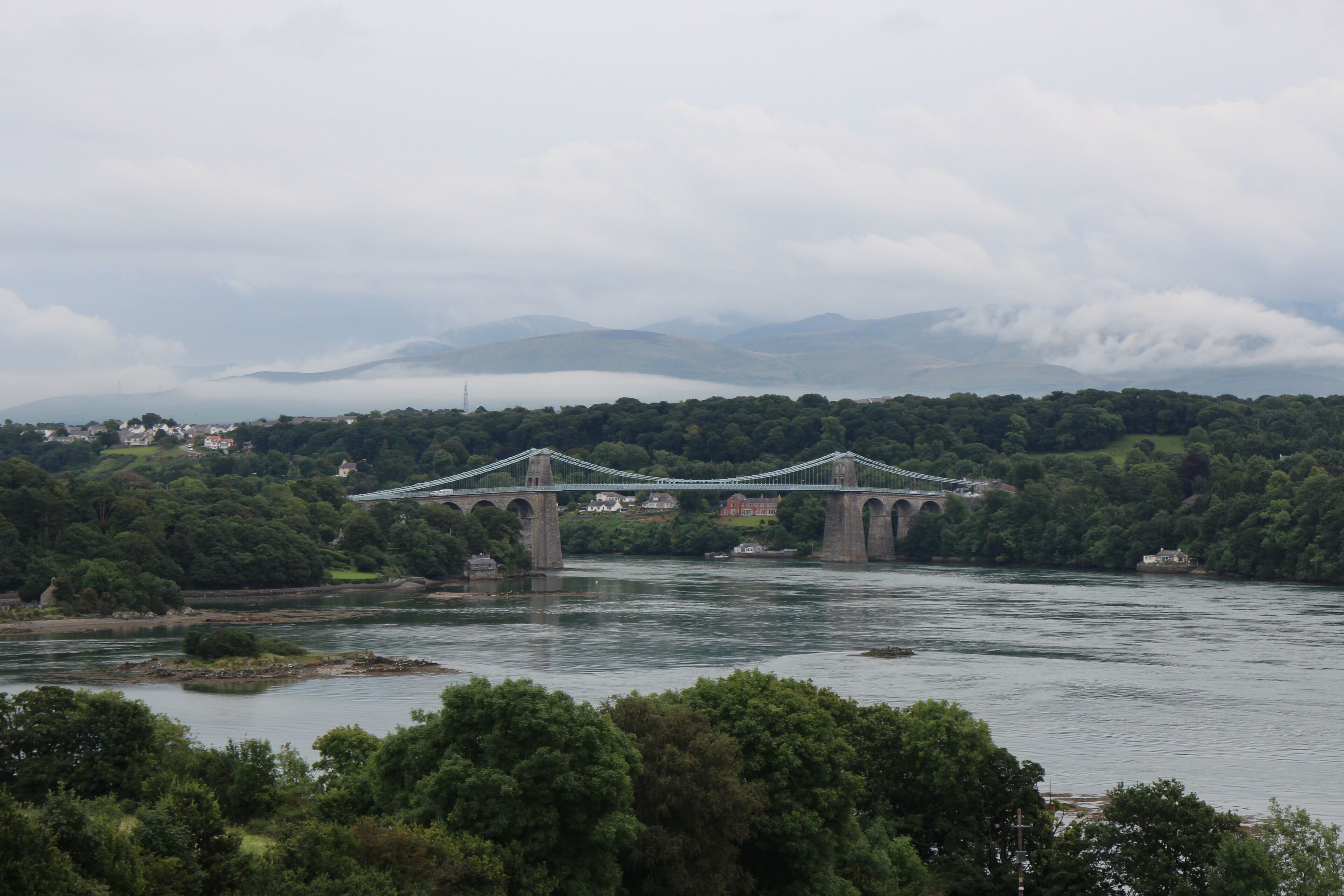 Menai Bridge Taken from Anglesey.