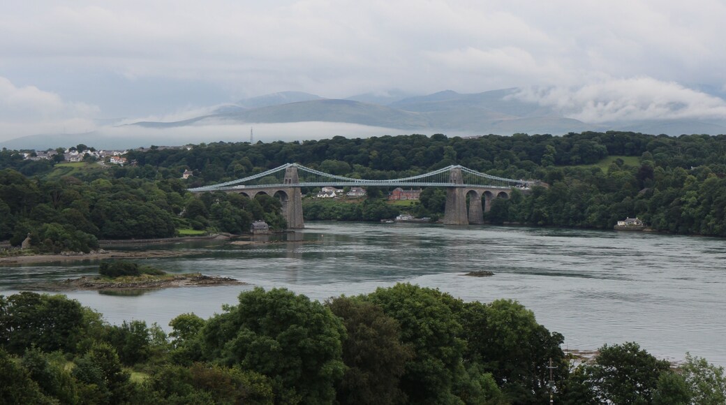 Menai Bridge Taken from Anglesey.
