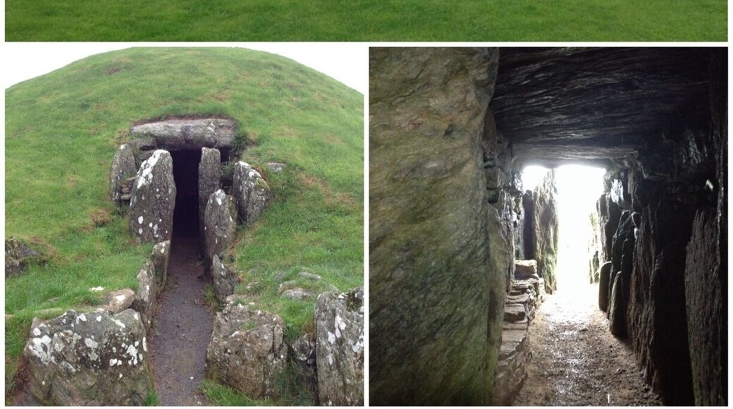 More Anglesey time travel. This time at the 5,000 year old burial mound and henge (circular ditch with outer bank) Bryn Celi Ddu.