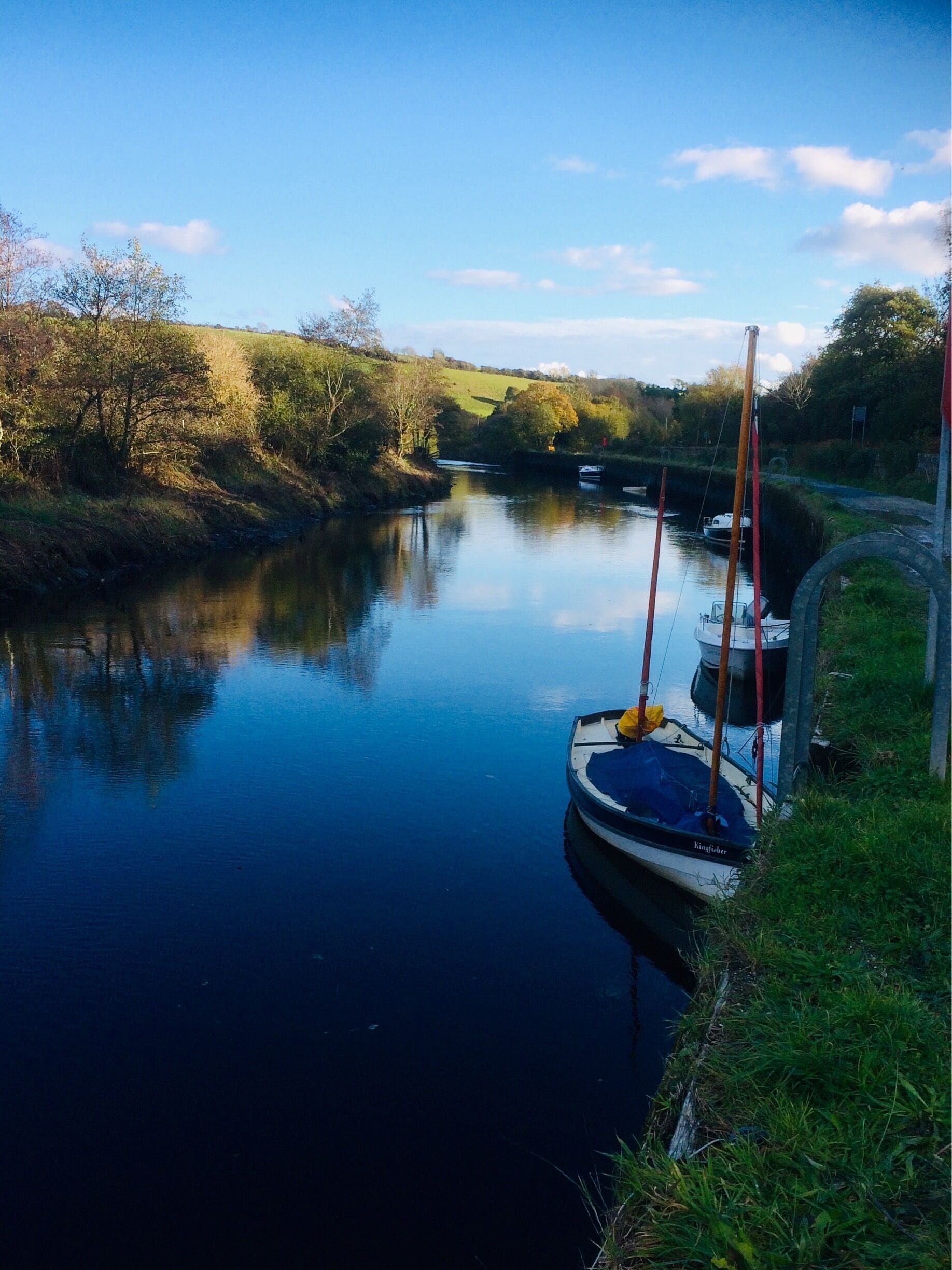 A very  still Afternoon at the river Fowey in Lostwithiel Cornwall