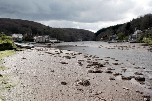 Sun and Showers Lerryn low tide