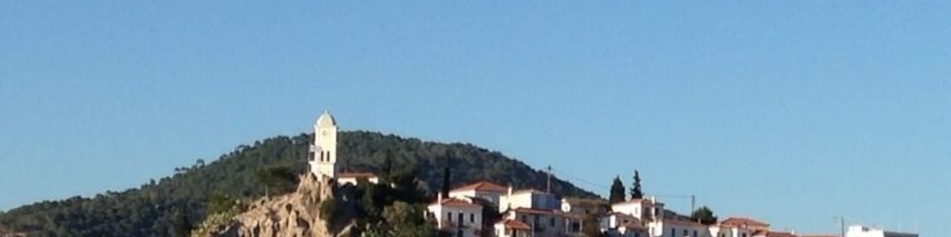 Poros island. View from Galatas port.