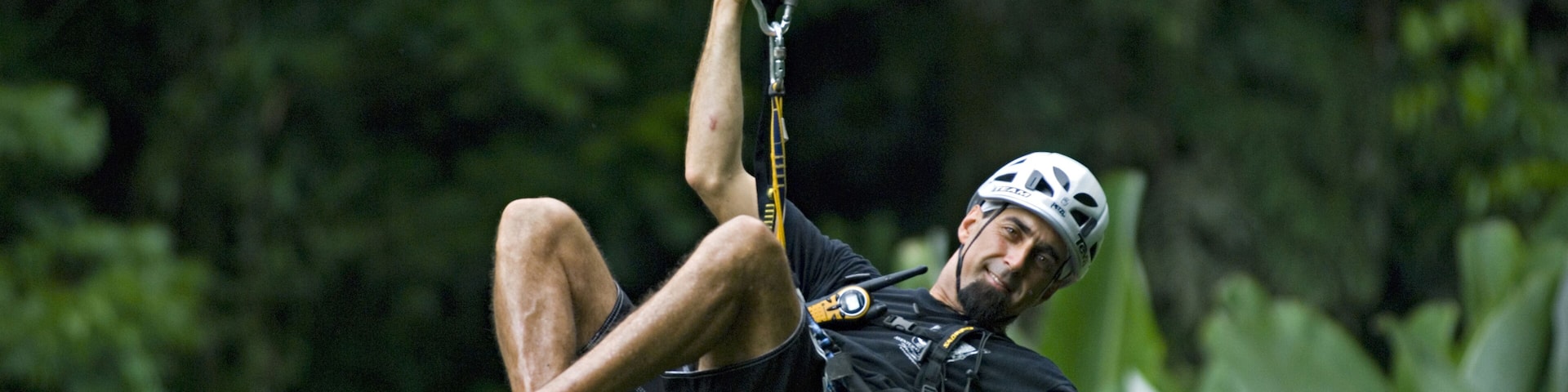 Man on zip-line. Aventuras del Sarapiqui, Costa Rica