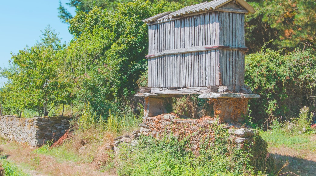 Wooden horreo in Sarria Camino de Santiago Galicia Spain