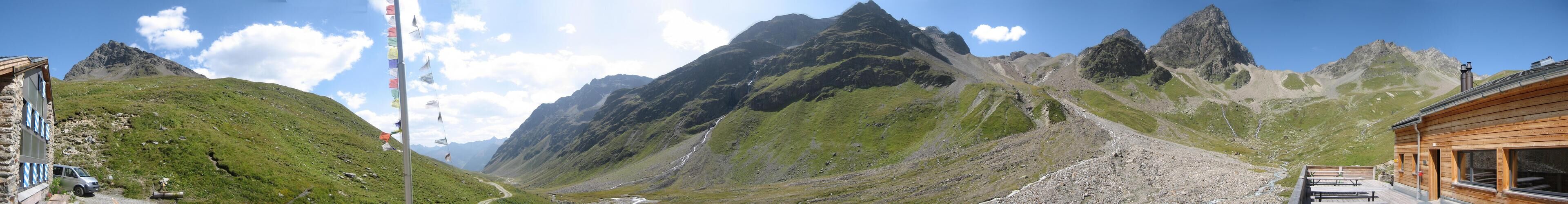 Panorama from Chamonna Tuoi, Guarda, Grisons, Switzerland, Mountain, Panorama