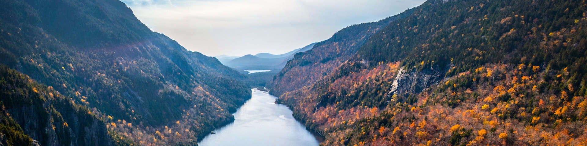 Ausable Lake Fish Hawk Cliffs Indian Head Upstate New York Adirondack Mountains Keene