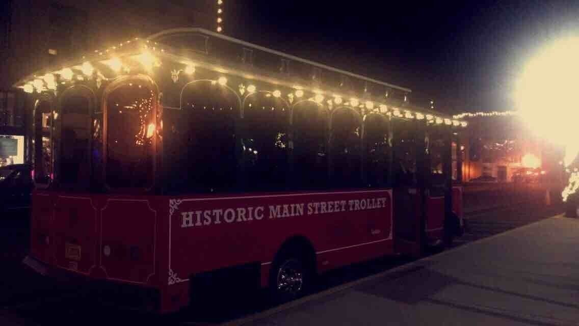 Free trolley ride in Downtown Van Buren. Christmas lights light the Main Street. High school students play Christmas carols for people waiting for the next ride on the train. 
For a moment, it was like a scene from Gilmore Girls.