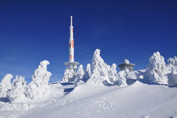 Broadcast tower on the Brocken 1142m above sealevel. Harz/Germany