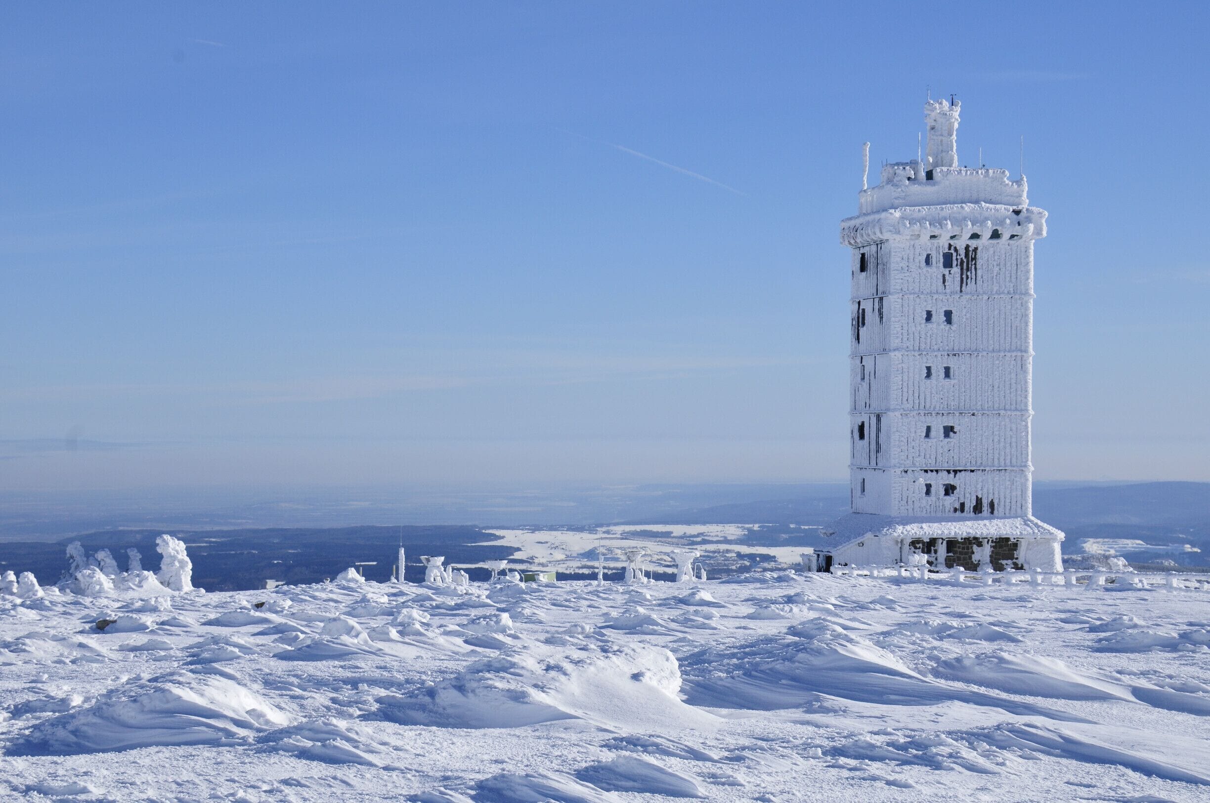 Brockenwarte (weather forecast) on the Brocken, Harz (Germany)