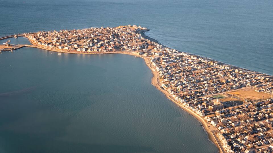 aerial view of the city