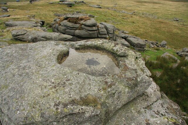 Mis Tor Pan A naturally occurring basin, sometimes known as the Devil's Frying Pan, to be found on Great Mis Tor.