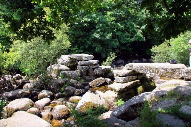 The clapper bridge at Dartmeet