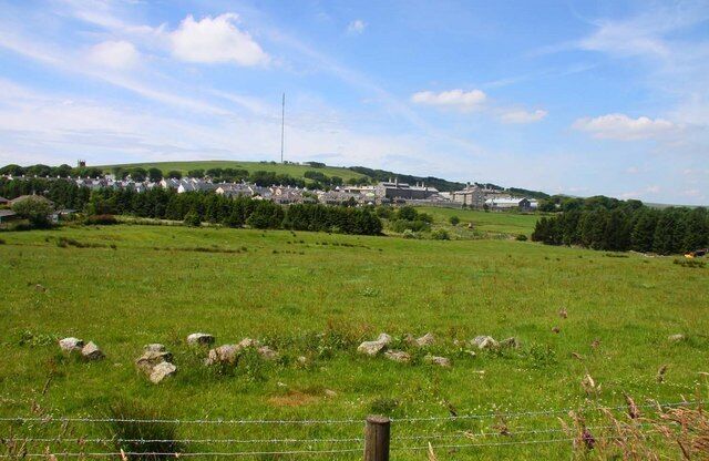 Looking over a stony field to Princetown