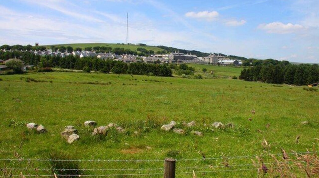 Looking over a stony field to Princetown