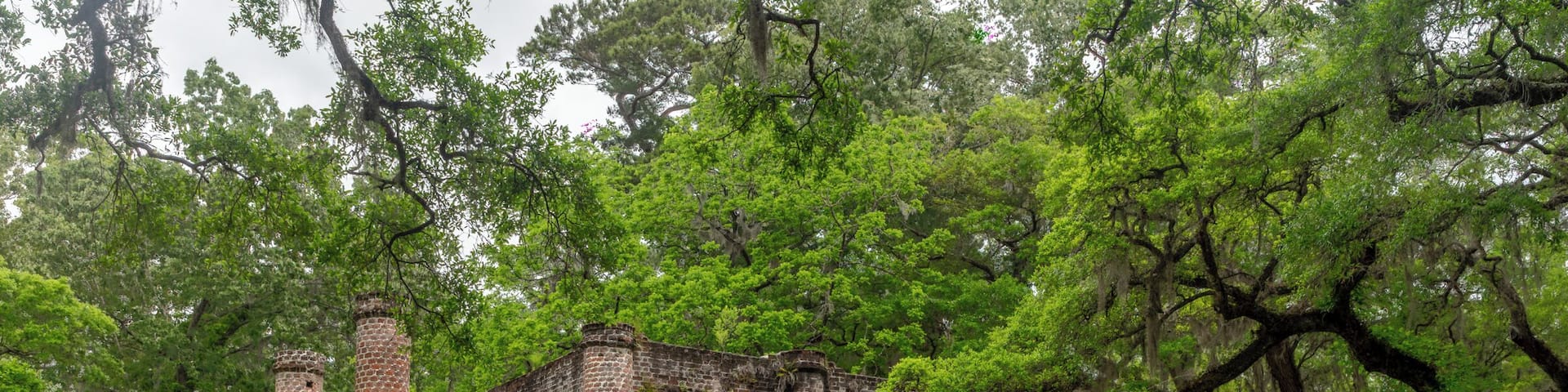 We saw a sign for some church ruins. How could I not go? These ruins are owned by a private owner and can be walked around free of charge.
Known also as the Sheldon Church or Old Sheldon Church, the building was originally known as Prince William's Parish Church. The church was built as a chapel of ease in the English Georgian style, using the Roman Tuscan or Doric order, between 1745 and 1753.
The traditional understanding is that Prince William's was burned by the British in 1779 during the Revolutionary War, rebuilt in 1826, and then burned again in 1865 during the Civil War: