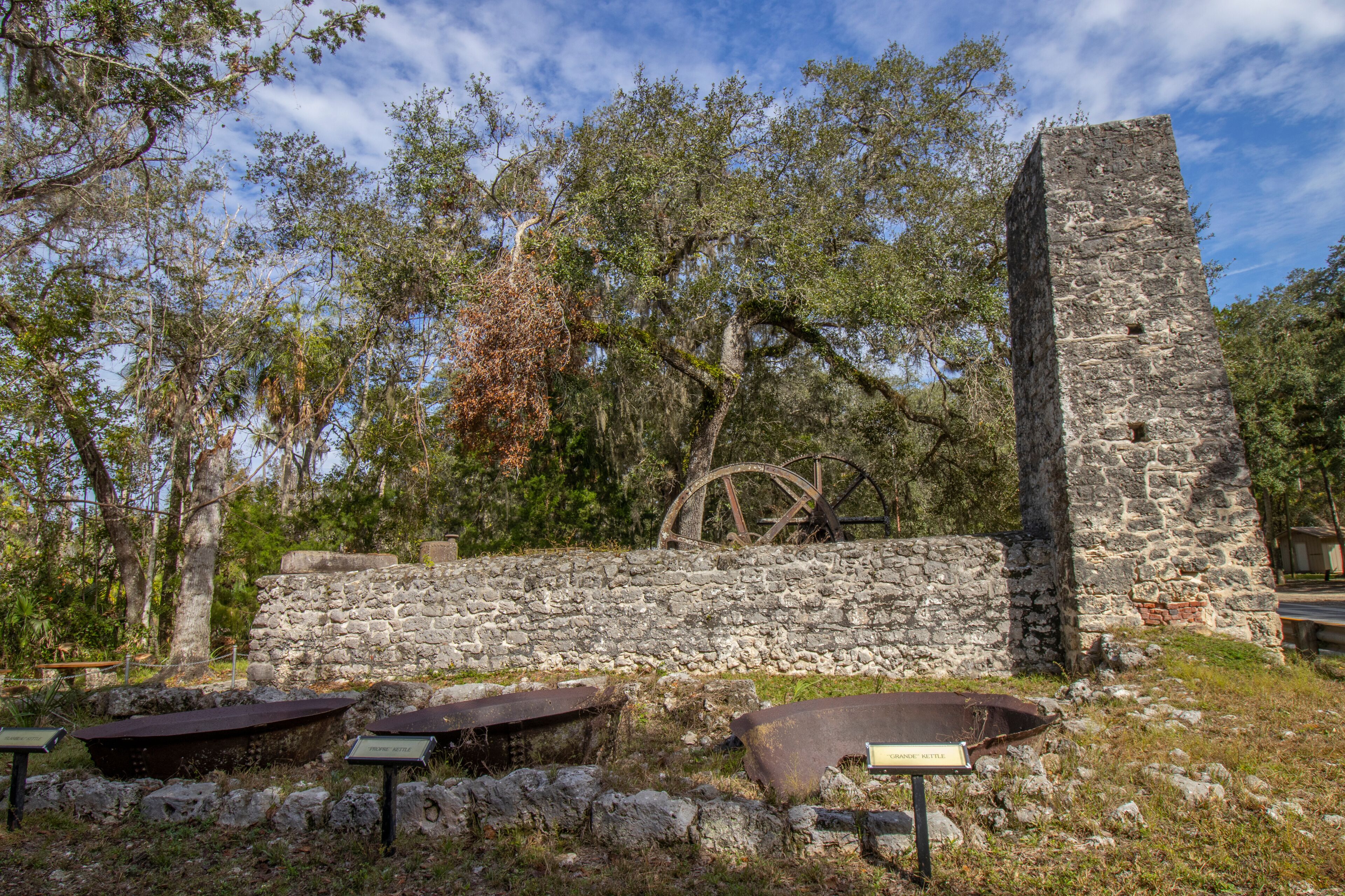 The historic Yulee Sugar Mill Ruins State Park, in Homosassa, Florida.