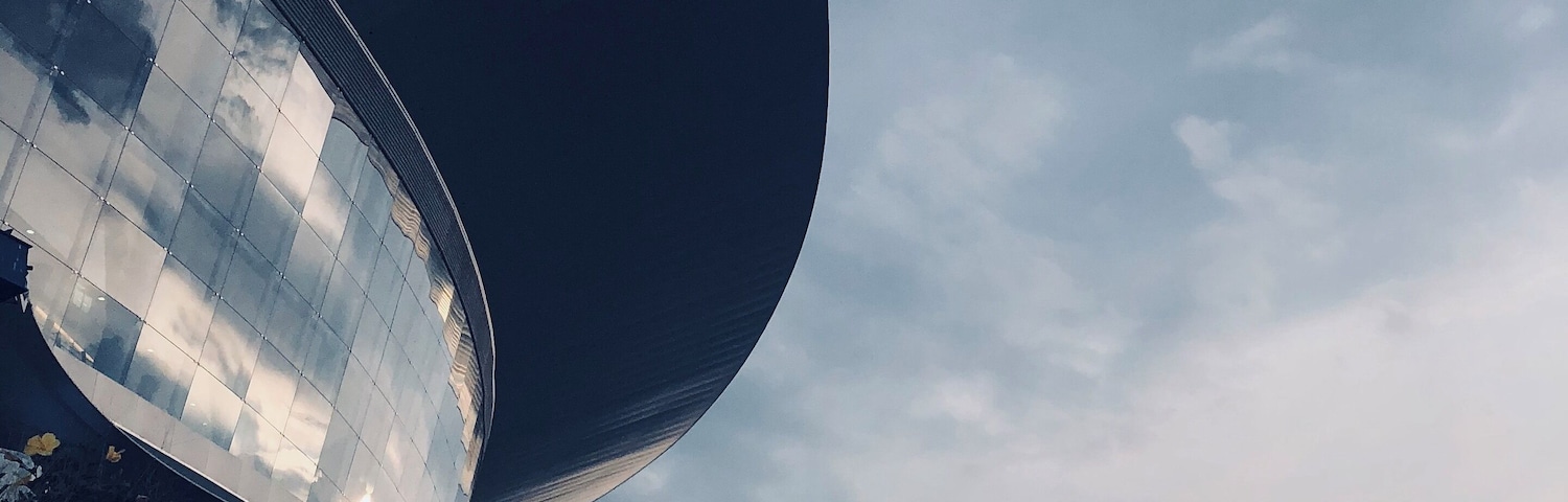Auditorio Telmex on a cloudy day