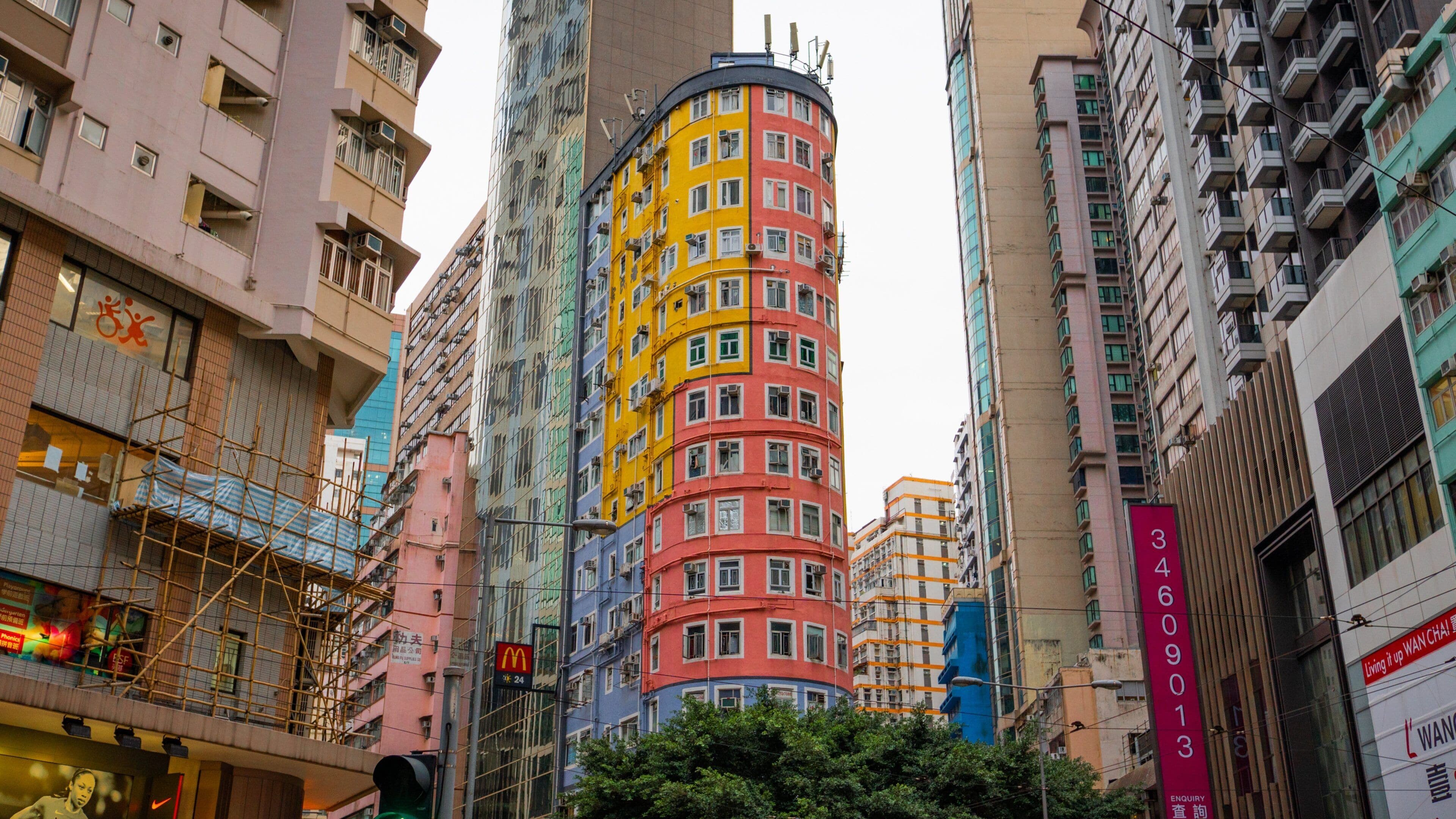 Wan Chai showing a city