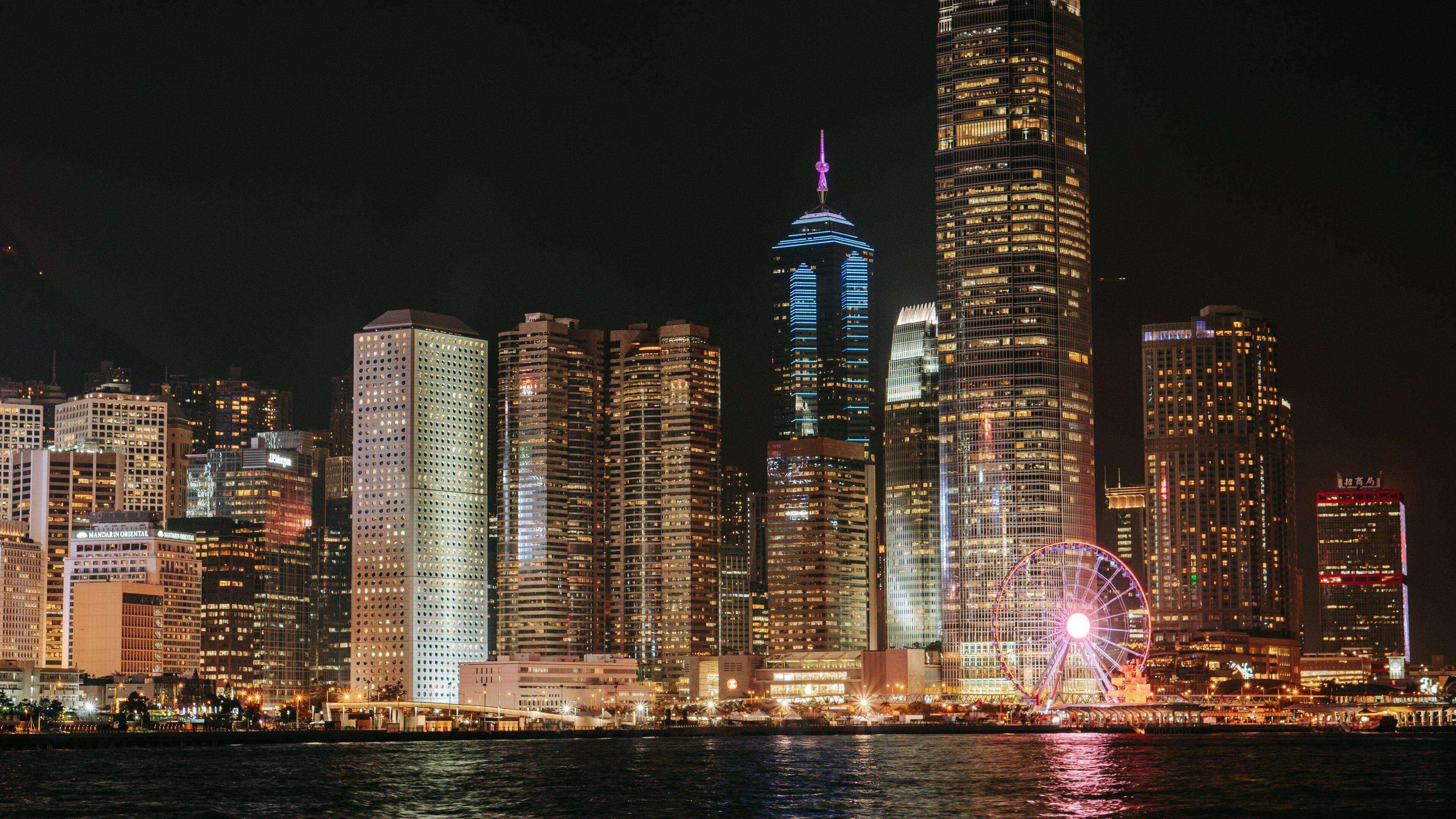 Wan Chai featuring a high rise building, a city and night scenes