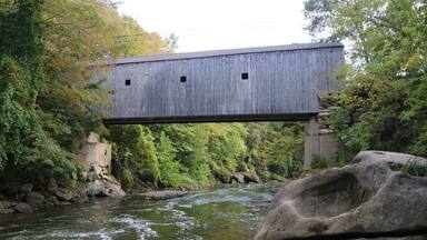 Lattice truss bridge in Kent, Connecticut crossing the Housatonic #River.