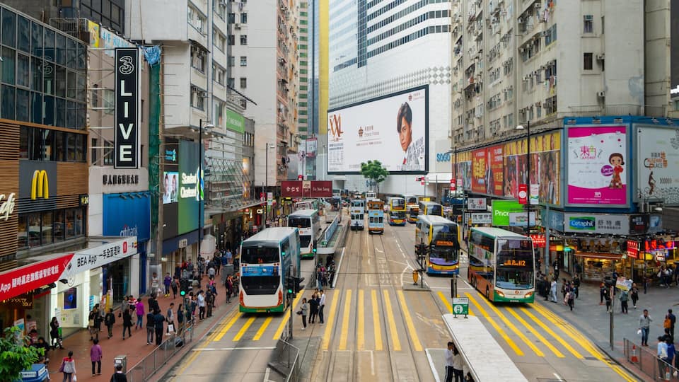 Causeway Bay featuring a city and street scenes