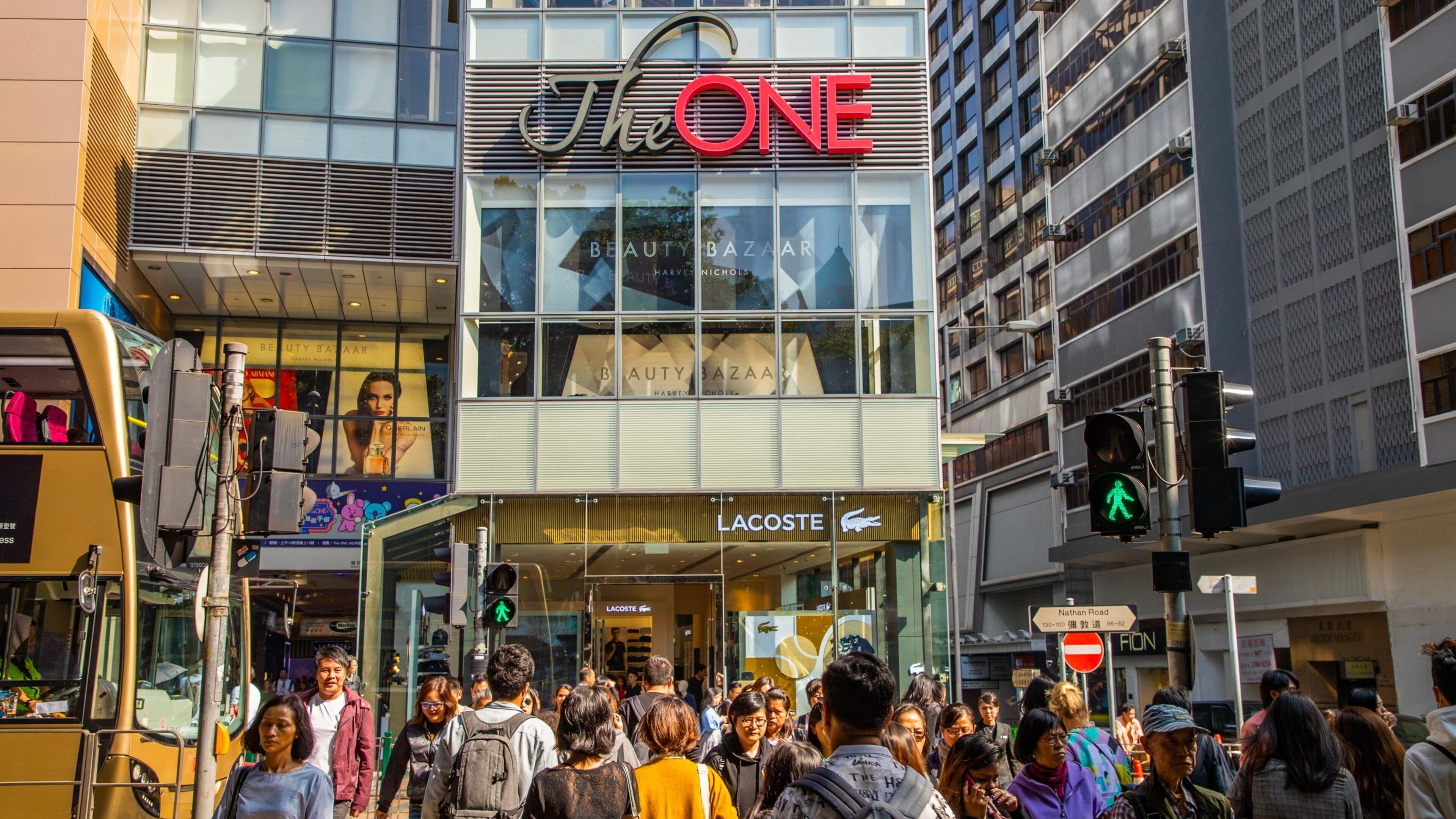 Tsim Sha Tsui featuring a city, signage and street scenes