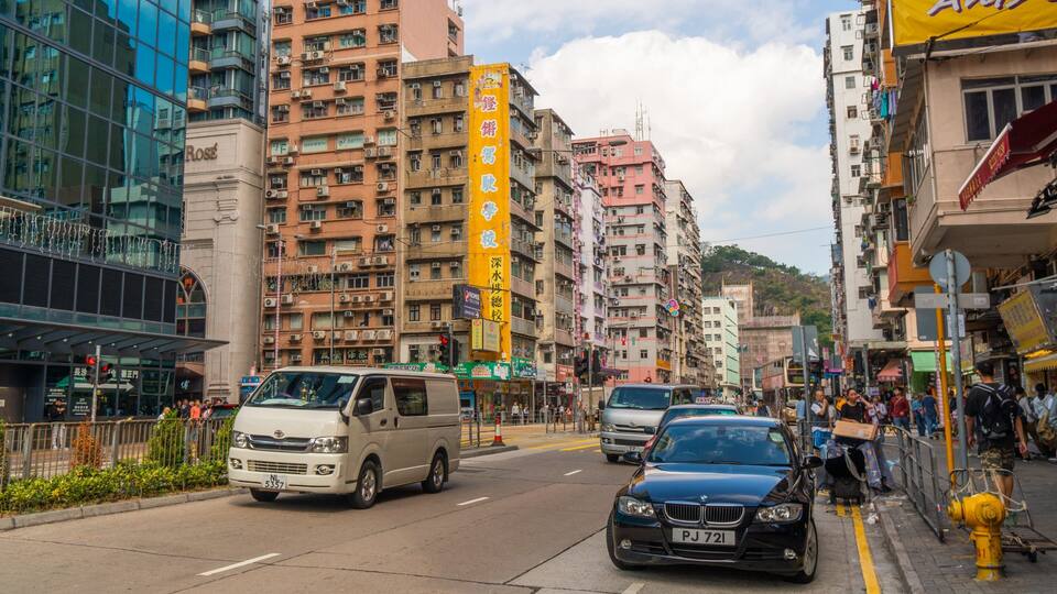 Sham Shui Po which includes a city and street scenes