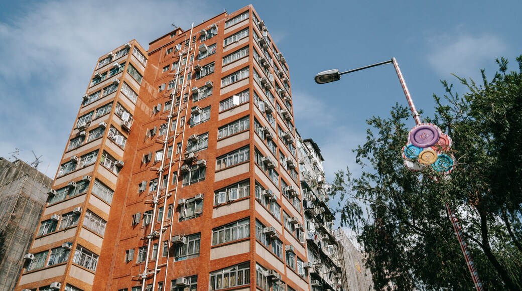 Sham Shui Po showing a city