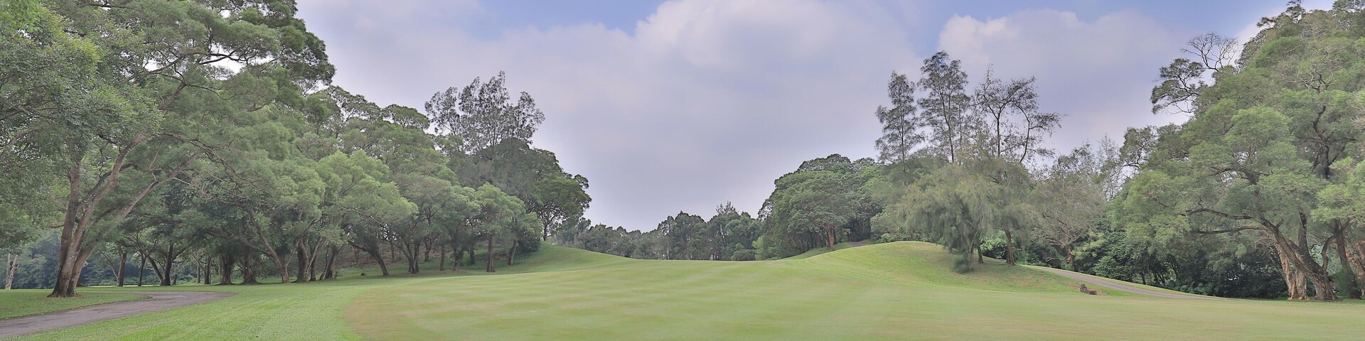 Perfect grass golf course field at hk