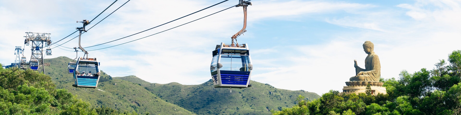 Tian Tan Buddha statue at Ngong Ping, Lantau Island, in Hong Kong China and traveled by cable car., Shutterstock ID 1085294702, Purchase Order: SP-1880, Order Number: SP-1880 Hcom Go Guides, Client/Li