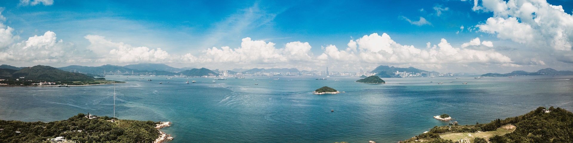 Aerial view of Peng Chau Island, Hong Kong