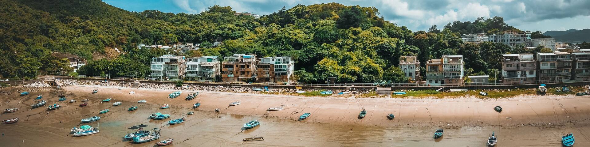 Aerial view of Peng Chau Island, Hong Kong