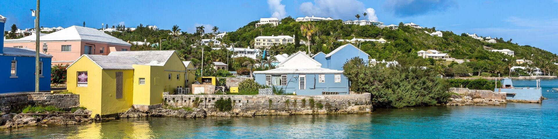 Harrington Sound, close to the site of the former Devil's Hole sinkhole, Smiths Parish, Bermuda, Atlantic