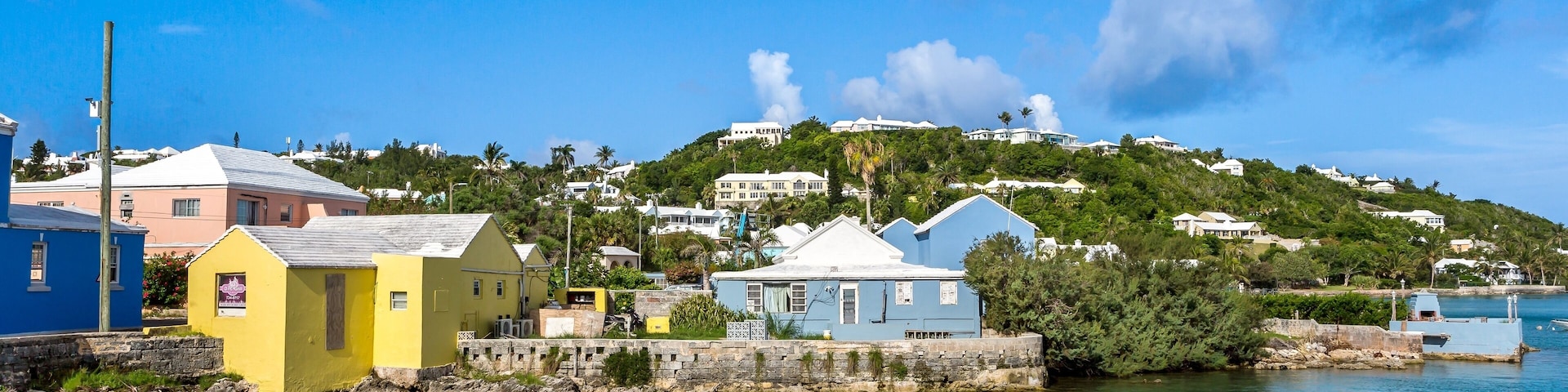Harrington Sound, close to the site of the former Devil's Hole sinkhole, Smiths Parish, Bermuda, Atlantic