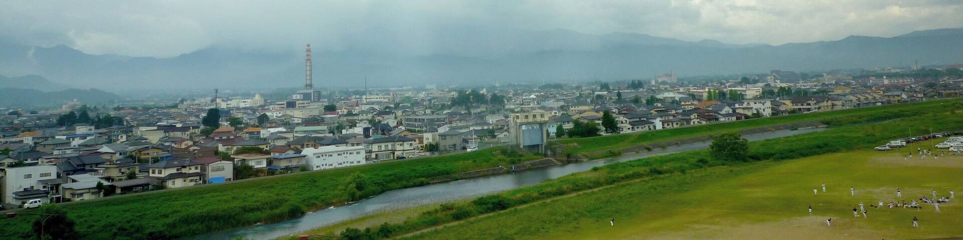 The Arakawa River in Fukushima, Japan