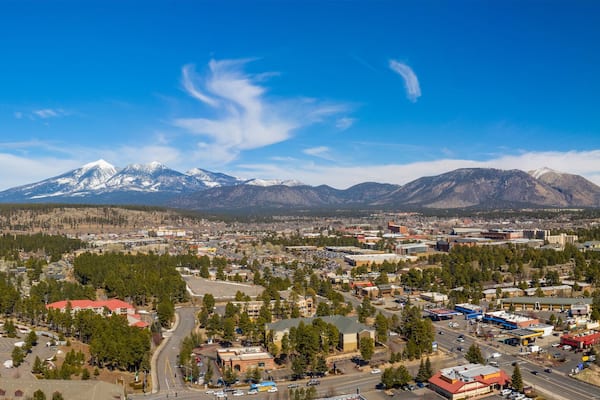 Aerial panorama Flagstaff Arizona image