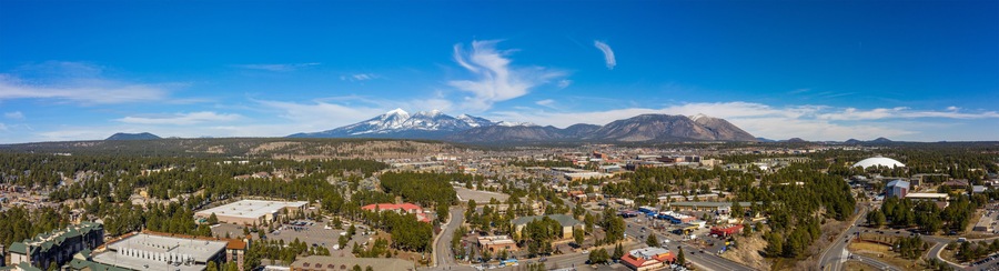 Aerial panorama Flagstaff Arizona image