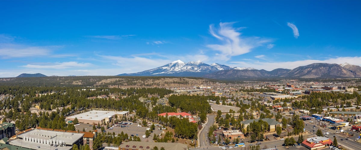 Aerial panorama Flagstaff Arizona image