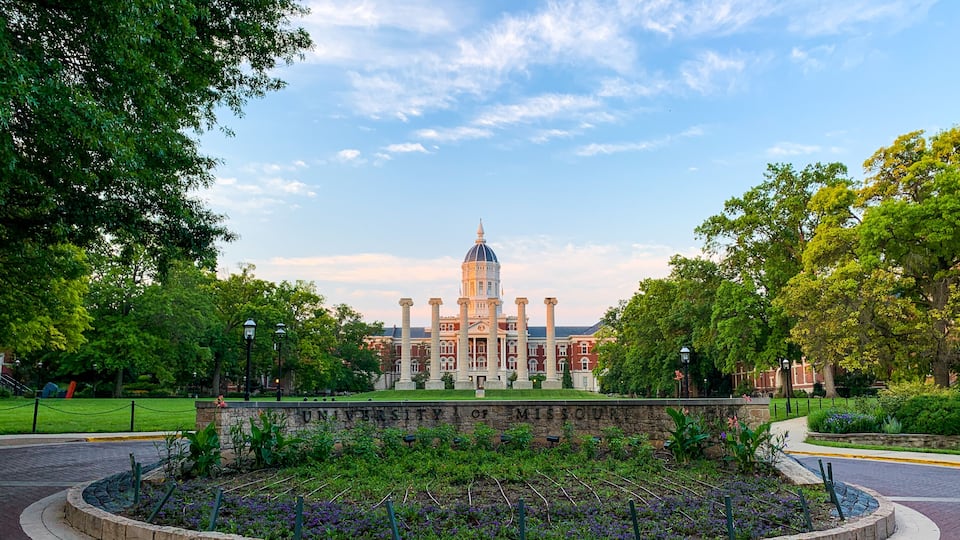 University of Missouri columns and academic hall
