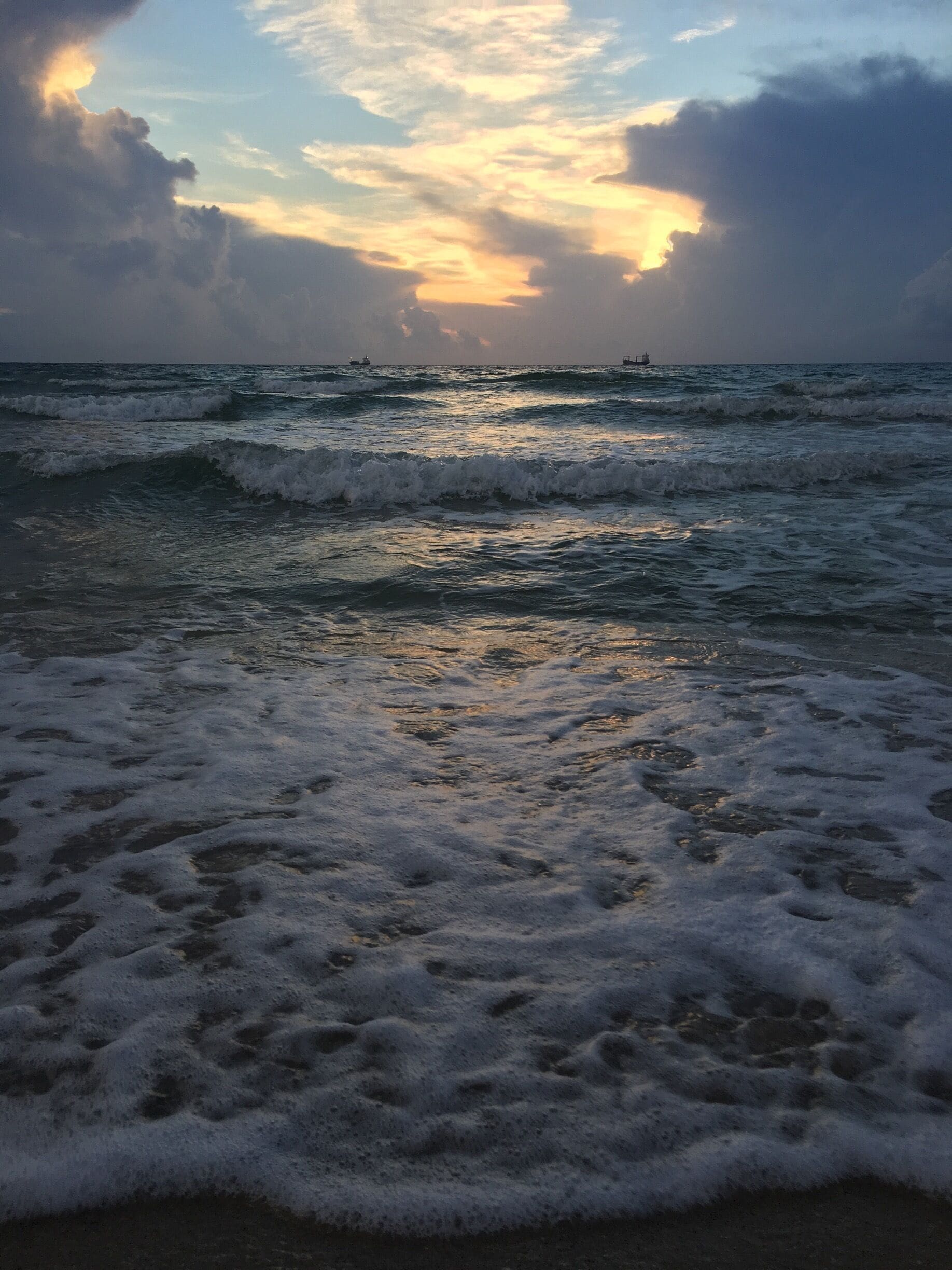beautiful Atlantic Ocean sunrise right outside the hotel  #beach #waterlust #sunrise