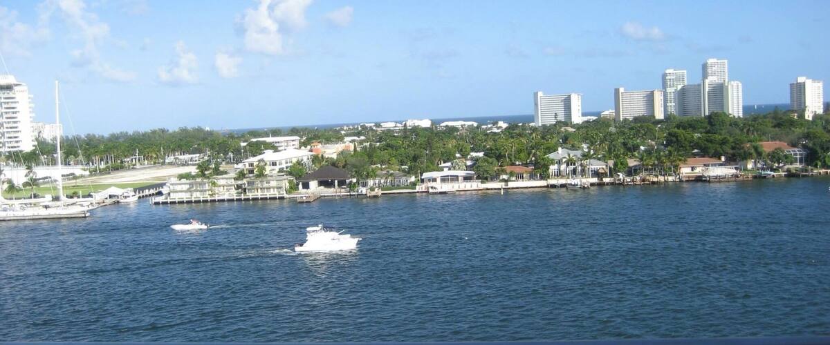 Fort Lauderdale, view from the ship. On the the way to Caribbean.