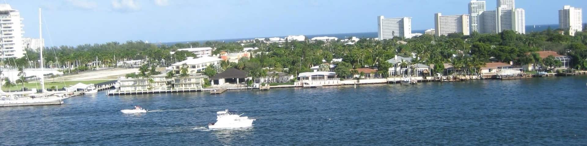 Fort Lauderdale, view from the ship. On the the way to Caribbean.