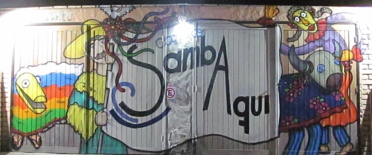 Local art in this place, where musicians play samba. Great place to go at night.