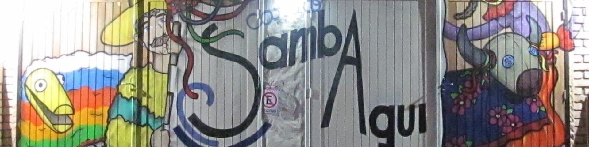 Local art in this place, where musicians play samba. Great place to go at night.