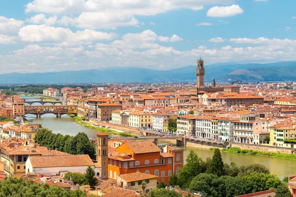 Florence. Italy. Panorama of Florence on a sunny day.