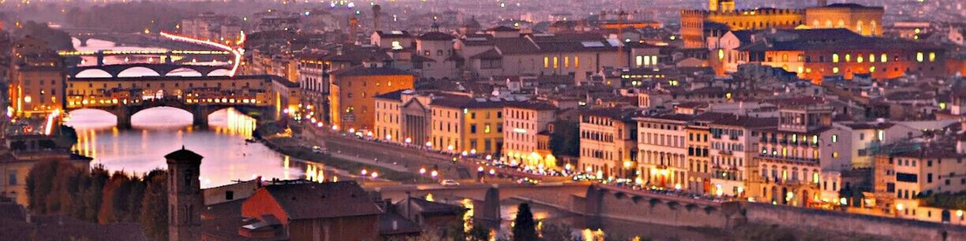 as the sky was changing with the evening, Florence was involved in beautiful colors